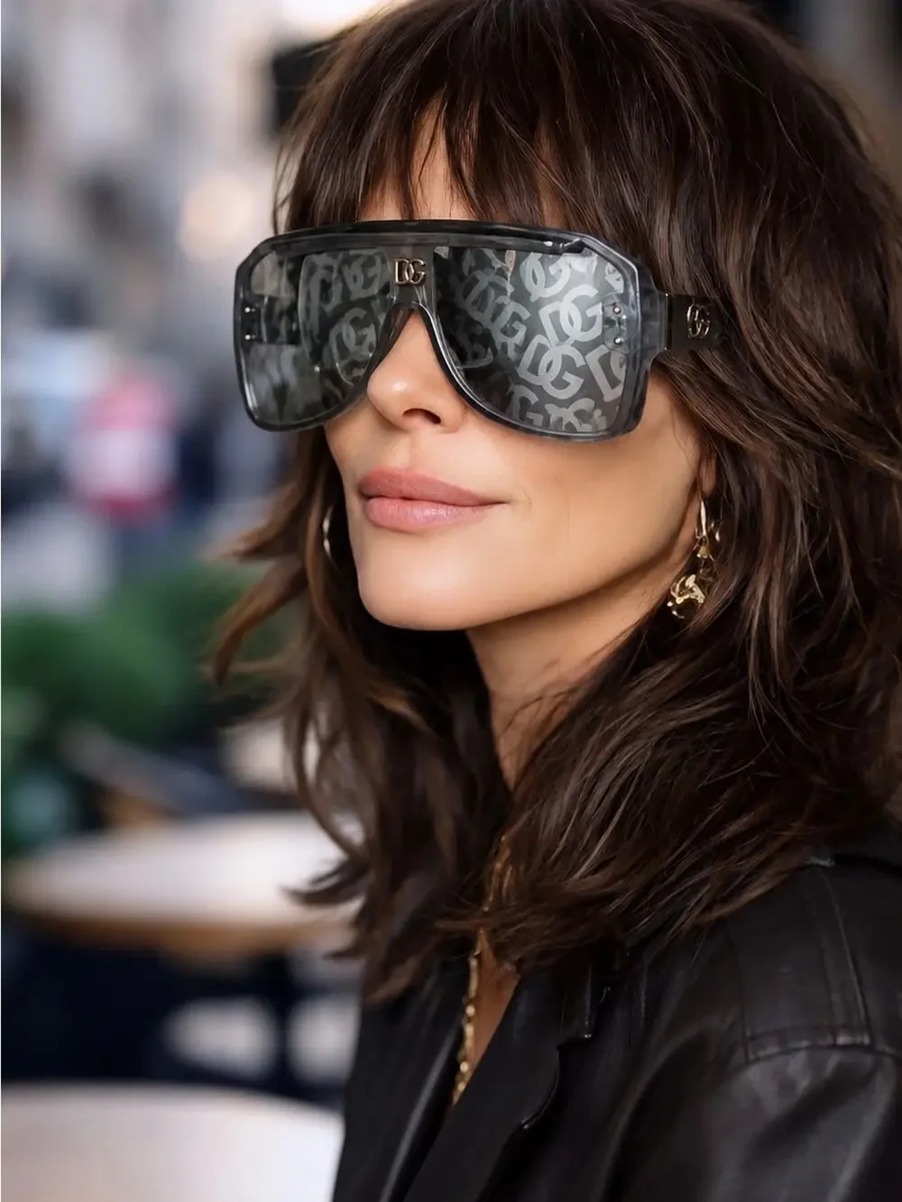 New Dolce & Gabbana DG6205 3160AL Monogram Shield Sunglasses Authentic